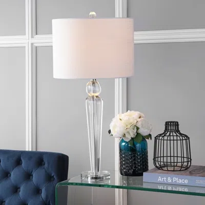 Jonathan Y Elizabeth 28.5" Crystal Led Table Lamp In Neutral