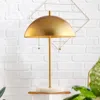Jonathan Y Ella 20.7" Dome Metal With Marble Base Led Table Lamp