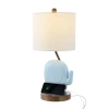 Jonathan Y Ellie 20.25" Bohemian Designer Iron/resin Elephant Led Kids' Table Lamp With Phone Stand In Blue