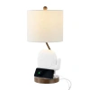Jonathan Y Ellie 20.25" Bohemian Designer Iron/resin Elephant Led Kids' Table Lamp With Phone Stand In White