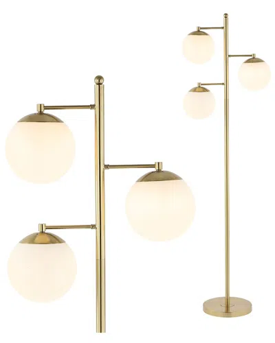 Jonathan Y Ellie 66in 3-light Modern Vintage Iron Led Floor Lamp In Gold