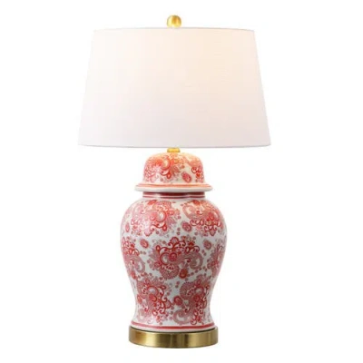 Jonathan Y Ellis Chinoiserie Ceramic Led Table Lamp In Multi