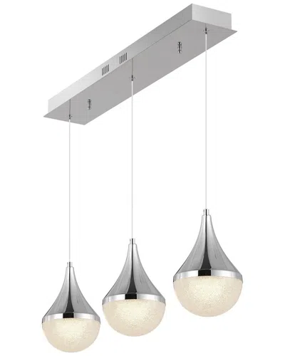 Jonathan Y Elyse Led Pendant In Metallic