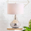 Jonathan Y Emilia 26" Mirrored Mosaic Led Table Lamp In Silver/gray