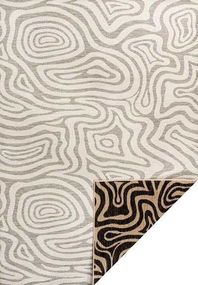 Jonathan Y Eryx Modern Bohemian Abstract Organic Reversible Machine-washable Gray/cream Indoor/outdoor Area Rug In White
