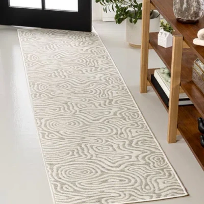 Jonathan Y Eryx Modern Bohemian Abstract Organic Reversible Machine-washable Indoor/outdoor Area Rug In Gray/cream