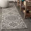 Jonathan Y Estrella Bohemian Medallion Textured Weave Indoor/outdoor Area Rug In Black/gray