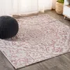 Jonathan Y Estrella Bohemian Medallion Textured Weave Indoor/outdoor Area Rug In Red/taupe