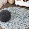 Jonathan Y Estrella Bohemian Medallion Textured Weave Indoor/outdoor Area Rug In Teal/gray