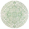 Jonathan Y Estrella Bohemian Medallion Textured Weave Indoor/outdoor Round Area Rug In Green