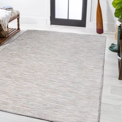 Jonathan Y Ethan Modern Flatweave Solid Indoor/outdoor Area Rug In Gray
