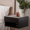 Jonathan Y Ettore 15.71" Mid-century Modern Floating Wall Mounted Nightstand With Soft-close Drawer And Cable H