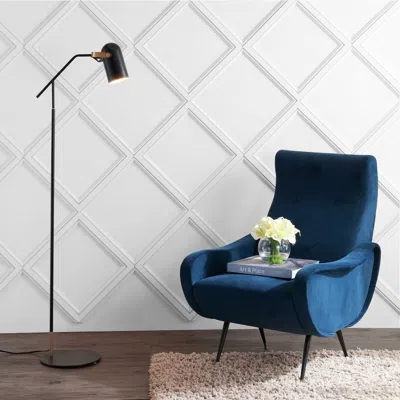 Jonathan Y Eugenio 58.5" Metal Led Floor Lamp In Black