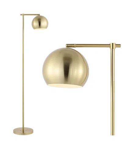 Jonathan Y Eva 58.5" Modern Contemporary Iron Led Floor Lamp In Brass Gold