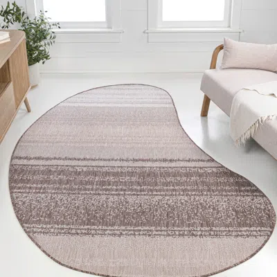 Jonathan Y Evan Modern Rustic Organic Curve Indoor/outdoor Shaped Area Rug