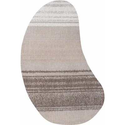 Jonathan Y Evan Modern Rustic Organic Curve Indoor/outdoor Shaped Area Rug In Brown