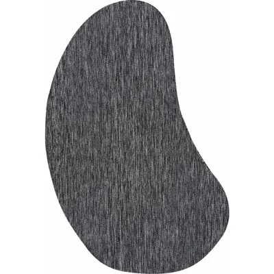 Jonathan Y Evan Modern Rustic Organic Curve Indoor/outdoor Shaped Area Rug In Gray