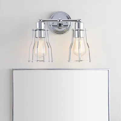 Jonathan Y Evelyn 12.5" 2-light Metal Vanity Light In Metallic