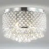 Jonathan Y Evelyn 14.7" 3-light Crystal Drops/metal Led Flush Mount
