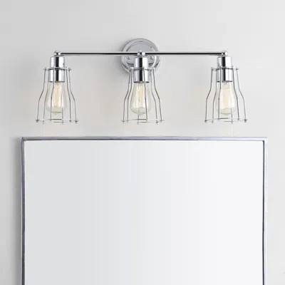 Jonathan Y Evelyn 24" 3-light Metal Vanity Light In Metallic