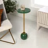 Jonathan Y Evelyn 26" Modern Glam Metal/resin Mosaic Top Pedestal Drink Table And Decorative End Table, Green/g In Green