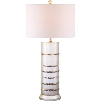 JONATHAN Y JONATHAN Y EVELYN 31" RESIN LED TABLE LAMP, SILVER