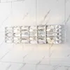 Jonathan Y Evelyn Crystal Rectangle 24.25" 3-light Iron/crystal Glam Modern Led Vanity Light