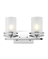 Jonathan Y Fairfax 2-light Contemporary Glam Led Vanity Light In Silver-tone
