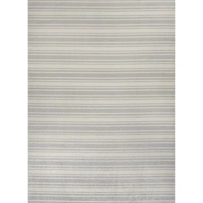 Jonathan Y Fawning Two-tone Striped Classic Low-pile Machine-washable Area Rug In Cream/light Gray