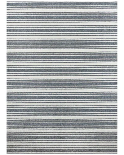 Jonathan Y Fawning Two-tone Striped Classic Low-pile Machine-washable  Polyester Rug In White