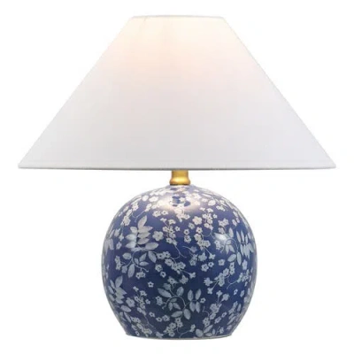 Jonathan Y Felice Cottage Floral Ceramic Globe Led Table Lamp In Multi