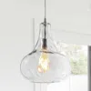 Jonathan Y Ferano 9" Adjustable Metal/glass Led Pendant
