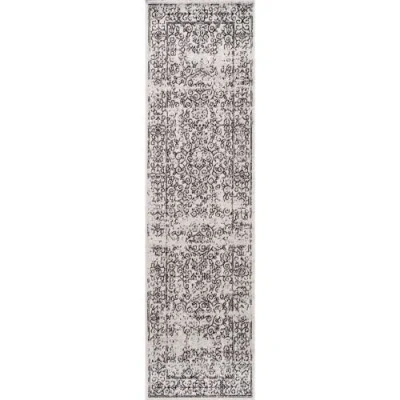Jonathan Y Ferro Filigree Area Rug In Grey/black