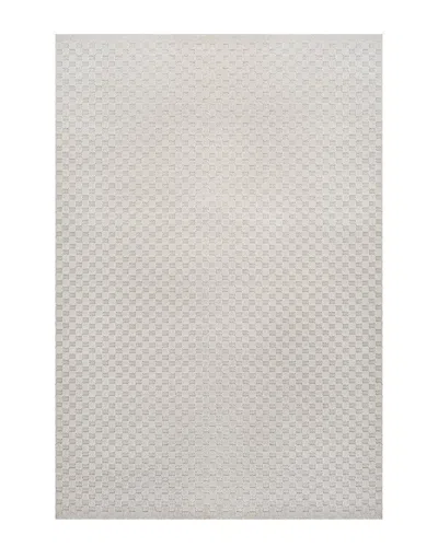 Jonathan Y Finn High-low Modern Minimalist Checkered Monotone Indoor/outdoor  Area Rug In Ivory