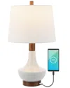 Jonathan Y Sabrina 28.5" Vintage-inspired Industrial Iron Led Table Lamp With Pull-chain And Usb Charging Port,