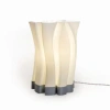 Jonathan Y Flame 13.5" Modern Bohemian Plant-based Pla 3d Printed Dimmable Led Table Lamp In White/gray