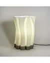 Jonathan Y Flame 13.5in 3d-printed Dimmable Led Table Lamp In White