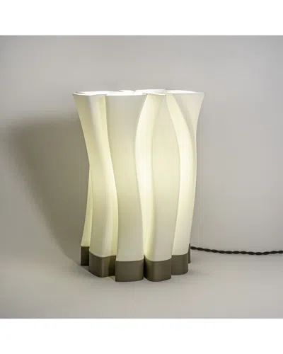 Jonathan Y Flame 13.5in 3d-printed Dimmable Led Table Lamp In Neutral