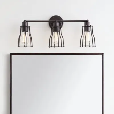 Jonathan Y Florence 24" 3-light Metal Vanity Light In Black