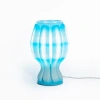 Jonathan Y Flower 13" Tropical Coastal Plant-based Pla 3d Printed Dimmable Led Table Lamp In Blue/white