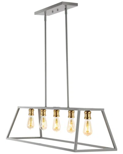 Jonathan Y Floyd 38in 5-light Adjustable Led Pendant In Black