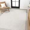 Jonathan Y Freya High-low Modern Scandinavian Arch Stripe Monotone Indoor/outdoor Area Rug In Ivory