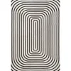 Jonathan Y Freya Modern Scandinavian Arch Stripe Monotone High-low Area Rug In Black