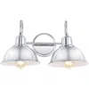 Jonathan Y Frisco 2-light Farmhouse Industrial Iron Led Vanity In Chrome