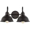 Jonathan Y Frisco 2-light Farmhouse Industrial Iron Led Vanity In Oil Rubbed Bronze