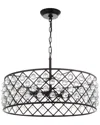 Jonathan Y Gabrielle 23in Crystalmetal Led Pendant