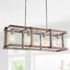 Jonathan Y Gaines 34.5" Linear 4-light Adjustable Iron Rustic Industrial Led Pendant