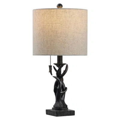 Jonathan Y Gaston Resin Mini Led Table Lamp In Black