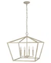 Jonathan Y Gatsby 23in 4-light Adjustable Iron Rustic Glam Led Pendant In Metallic