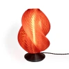 Jonathan Y Gema 13.5" Mid-century Coastal Plant-based Pla 3d Printed Dimmable Led Table Lamp In Clear Red/black